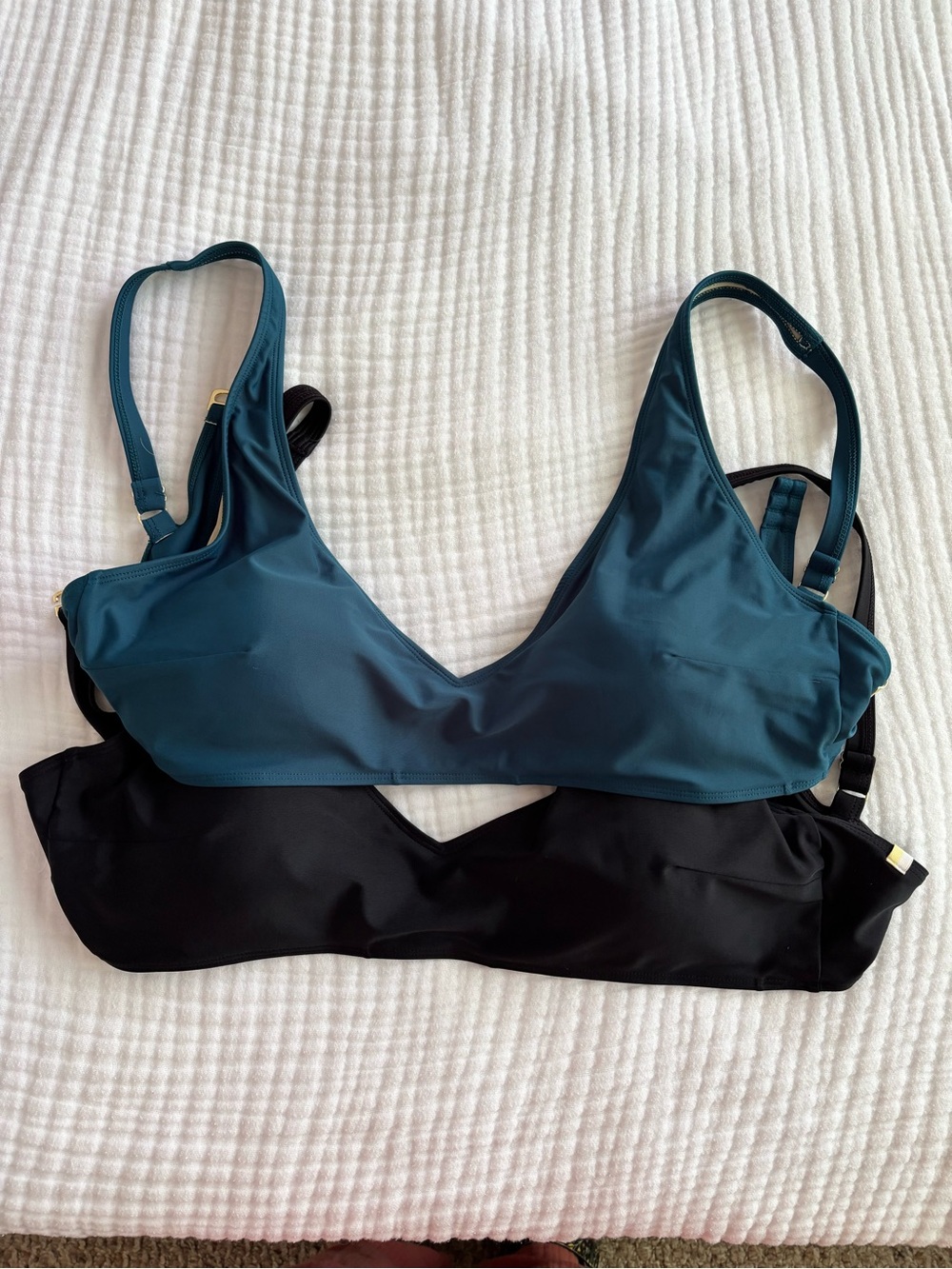 Summersalt Teal and Black Bikini Tops